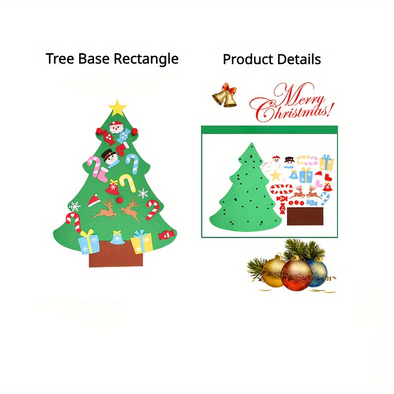 DIY Felt Christmas Tree Set Wall Hanging Decorations
