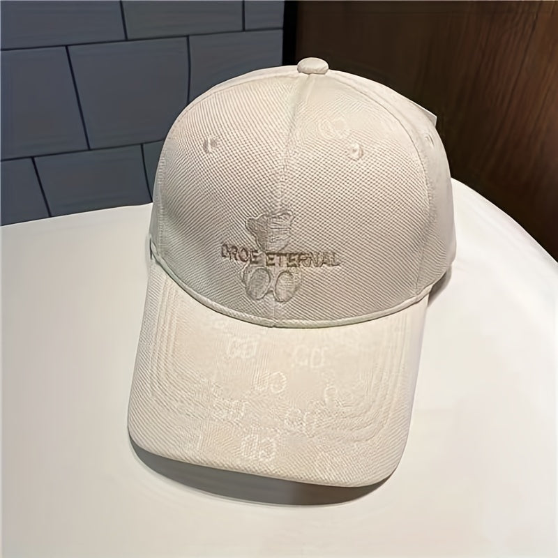 Bear Embroidered Baseball Cap Cotton Couple Dad Hats Casual Sun Hats