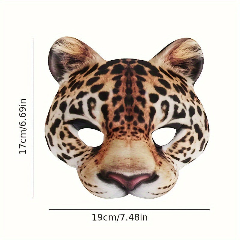 2pcs Halloween Masks Party Props Half Face Animal Carnival Party Dance Role Play