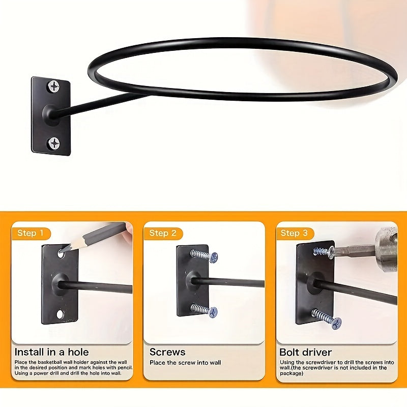 Wall Mounted Basketball Football Storage Rack Household Ball Rack