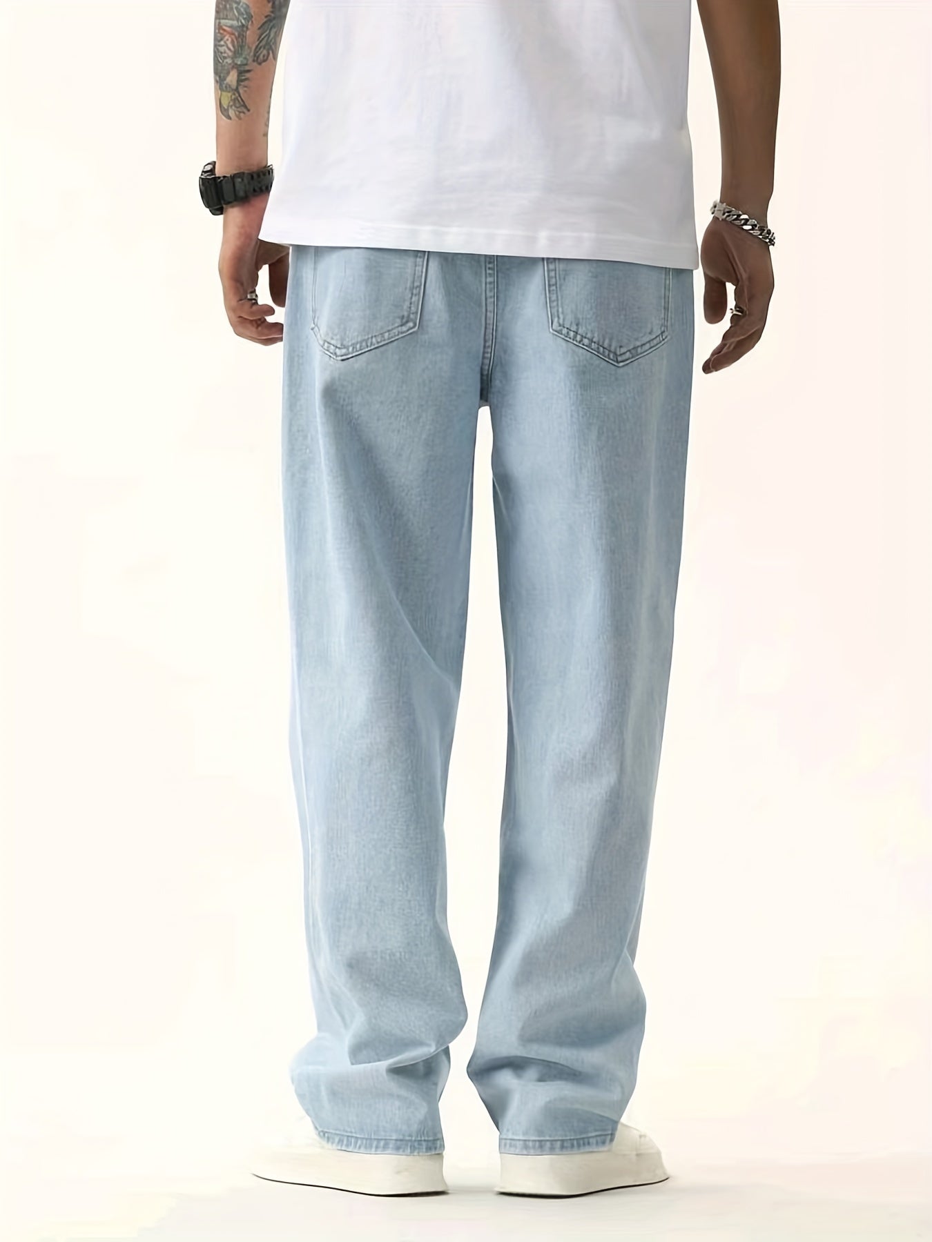 Men's Light Straight Leg Cotton Jeans
