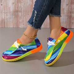Women's Colorful Canvas Lace Up Low Top Shoes