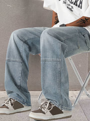 Men's Regular Fit Street Style Straight Leg Jeans