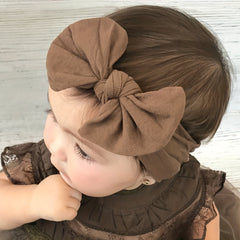 Bowknot Headband Solid Hair Accessory For Baby Girls