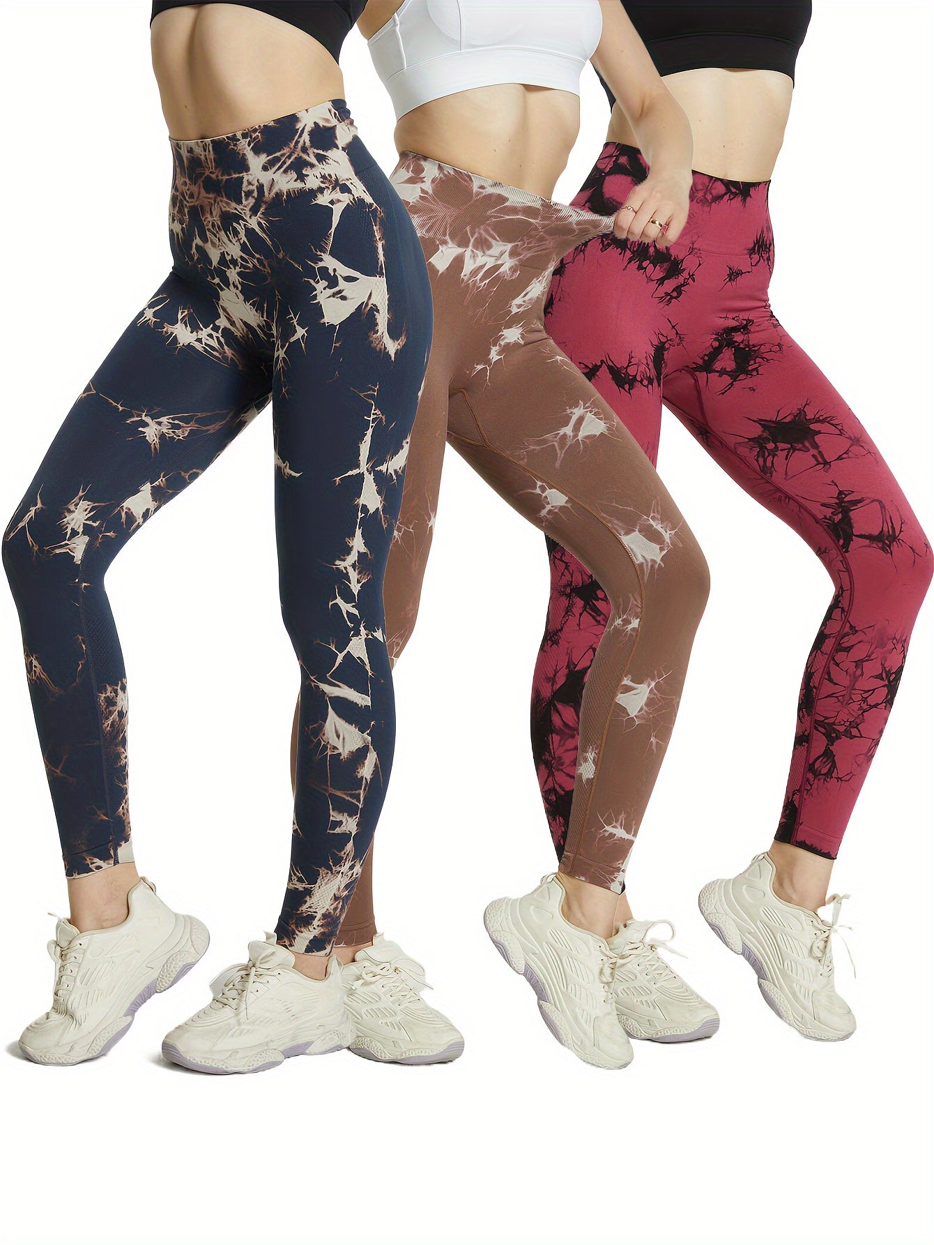 Tie Dye Slim Fit High Waist Yoga Pants Gym Leggings