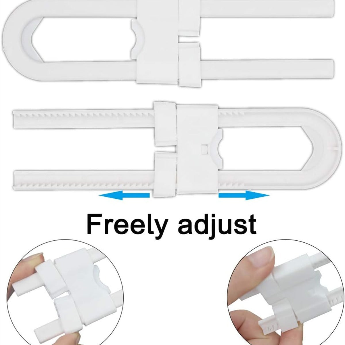 Child Proof Sliding Cabinet Lock Baby Safety U Shaped Latch
