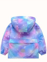 Girls' Warm Fleece Hooded Jacket with Reflective Strip