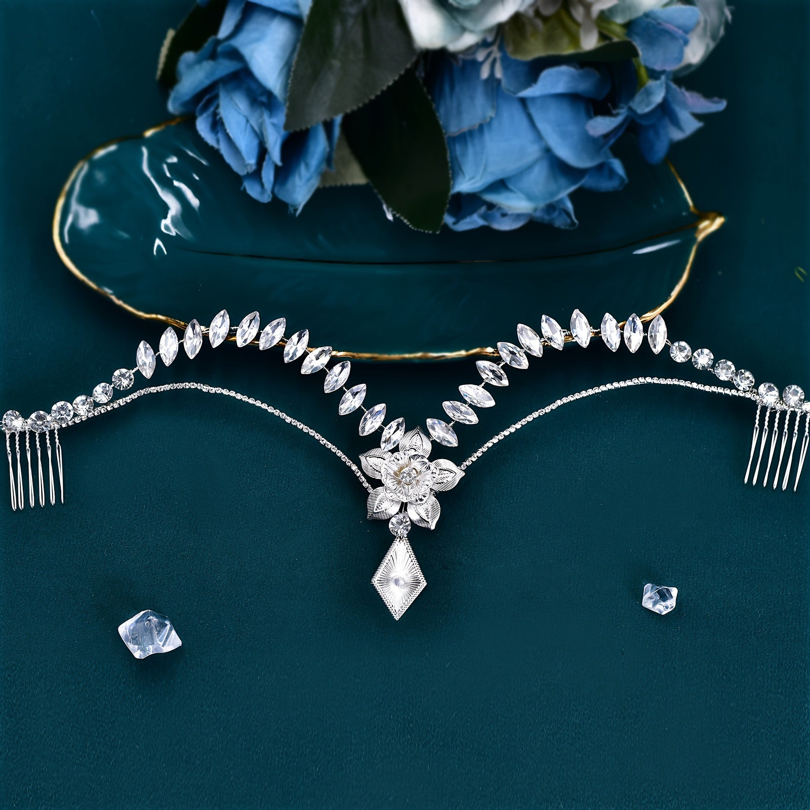 Vintage Rhinestone Bridal Headwear for Wedding Gown