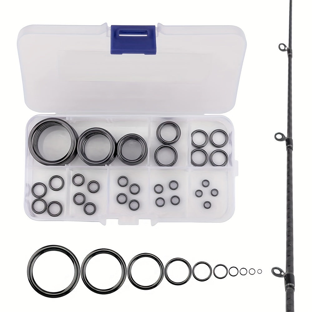 GAJING 40pcs Fishing Pole Guide Rings For Trolling Fishing