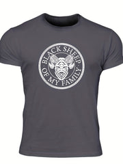 Family Sheep Men's Graphic Tee Crew Neck Shirt