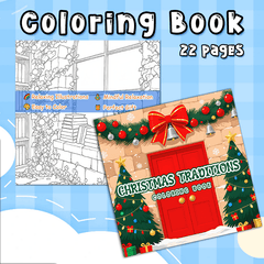 Christmas Adult Coloring Book Santa & Christmas Tree Designs
