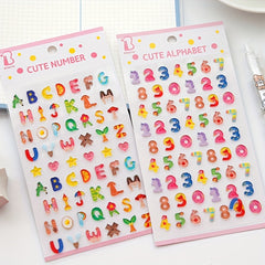 3D Candy Crystal Sticker Epoxy Number Letter DIY Phone Case Decoration