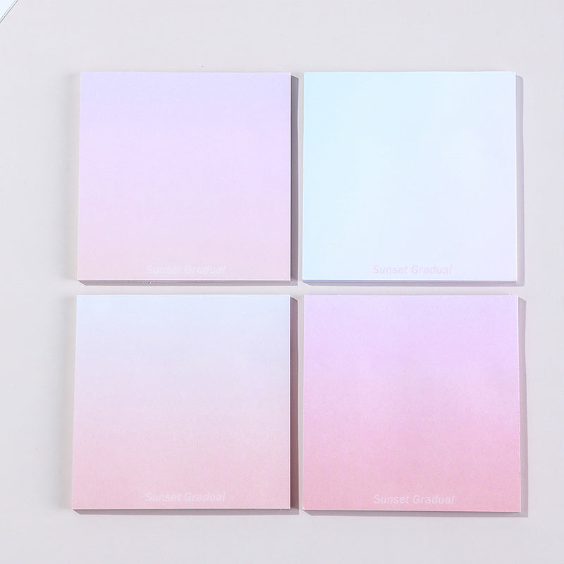 4pcs Gradient Sticky Notes 3x3 Inch 50 Sheets Each