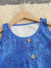 Girls Flower Graphic Cold Shoulder Dress for Summer Party