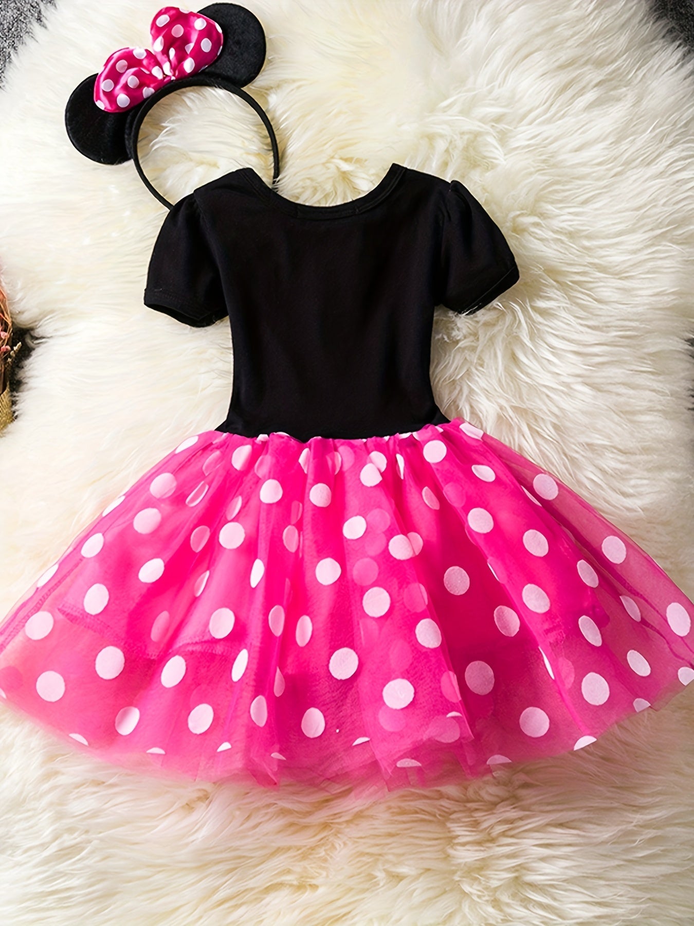 Polka Dot Puffy Tutu Play Dress for Toddler Girls