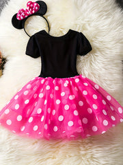 Polka Dot Puffy Tutu Play Dress for Toddler Girls