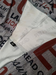 Letter Print Open Front Cardigan