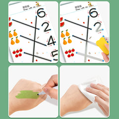 122 Pages Reusable Magic Practice Copybook Set - Pen Control Training