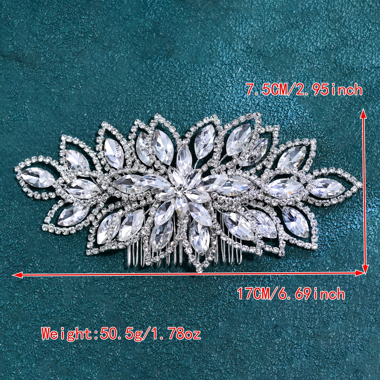 Bridal haircomb with sparkling leaves Wedding Prom Pageant Hairpin