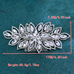Bridal haircomb with sparkling leaves Wedding Prom Pageant Hairpin