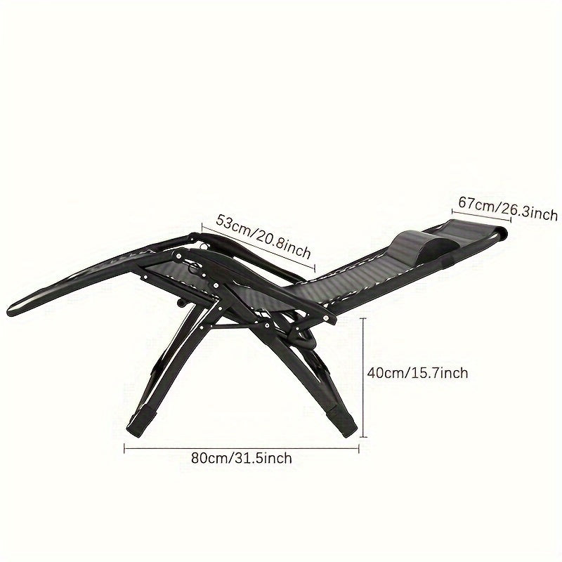 Adjustable Folding Lounger Chair for Outdoor Beach Camping Office Nap Home