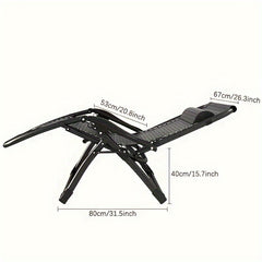 Adjustable Folding Lounger Chair for Outdoor Beach Camping Office Nap Home