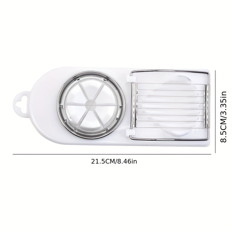 Small 2 in 1 Egg Cutter Stainless Steel Kitchen Accessory
