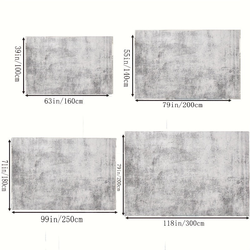 Modern Gray Large Area Carpet Machine Washable Living Room Bedroom Study