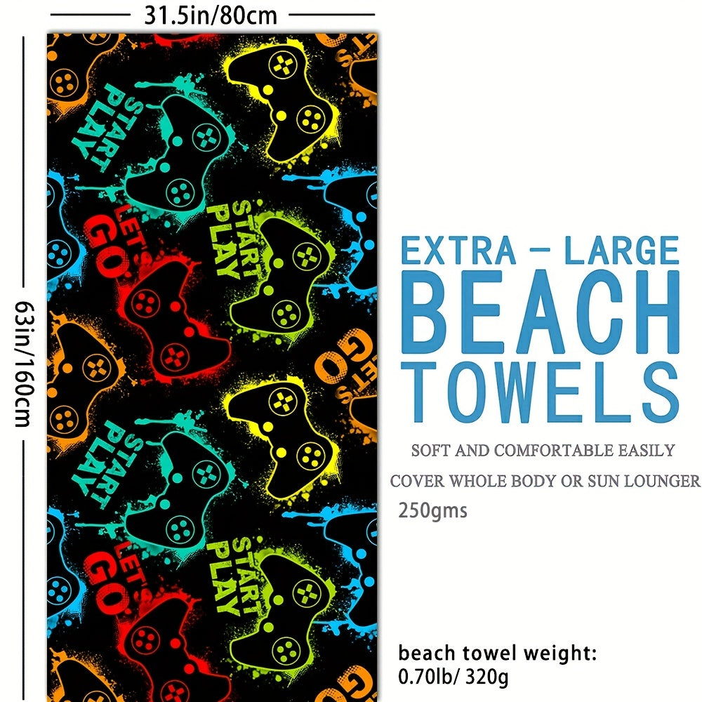 Game Handle Beach Towel for Pool Party