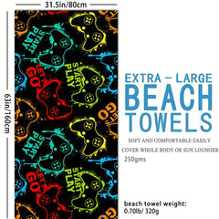 Game Handle Beach Towel for Pool Party