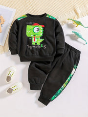 Toddler Boys Dinosaur 2pcs Set Sweatshirt & Sweatpants