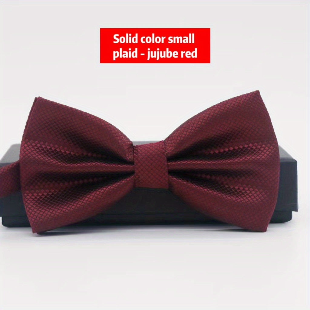 Men's Solid Formal Wedding Bow Tie Business Casual Groom Man Bow