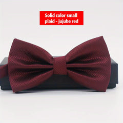 Men's Solid Formal Wedding Bow Tie Business Casual Groom Man Bow