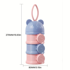 3 Layers Stackable Formula Dispenser Portable Formula Container 13OZ