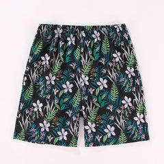 Men's Quick Dry Swim Trunks Floral Pattern High Stretch Comfortable