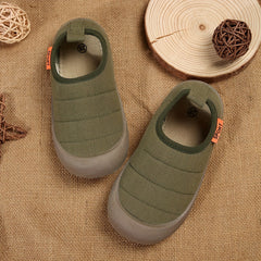 Boy's Solid Slip On Shoes Comfy Non Slip Casual Thermal Sneakers For Kids