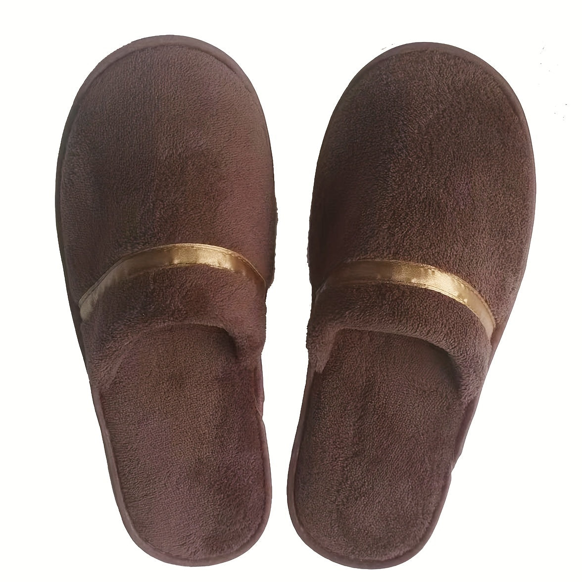 Men's Plush Disposable Spa Slippers Eco friendly Non Slip Home House Shoes