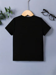 Kids 3D Print Casual T-shirt Boys Girls Letter Graffiti Graphic Tees