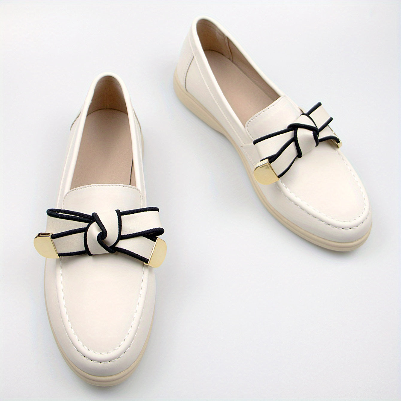 Bowknot Loafers Slip On Walking Shoes for Women