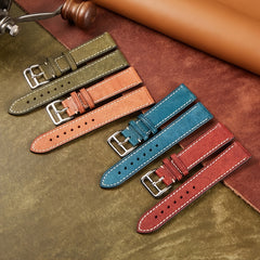 Vintage High-end Leather Watch Band Italian Calfskin Strap