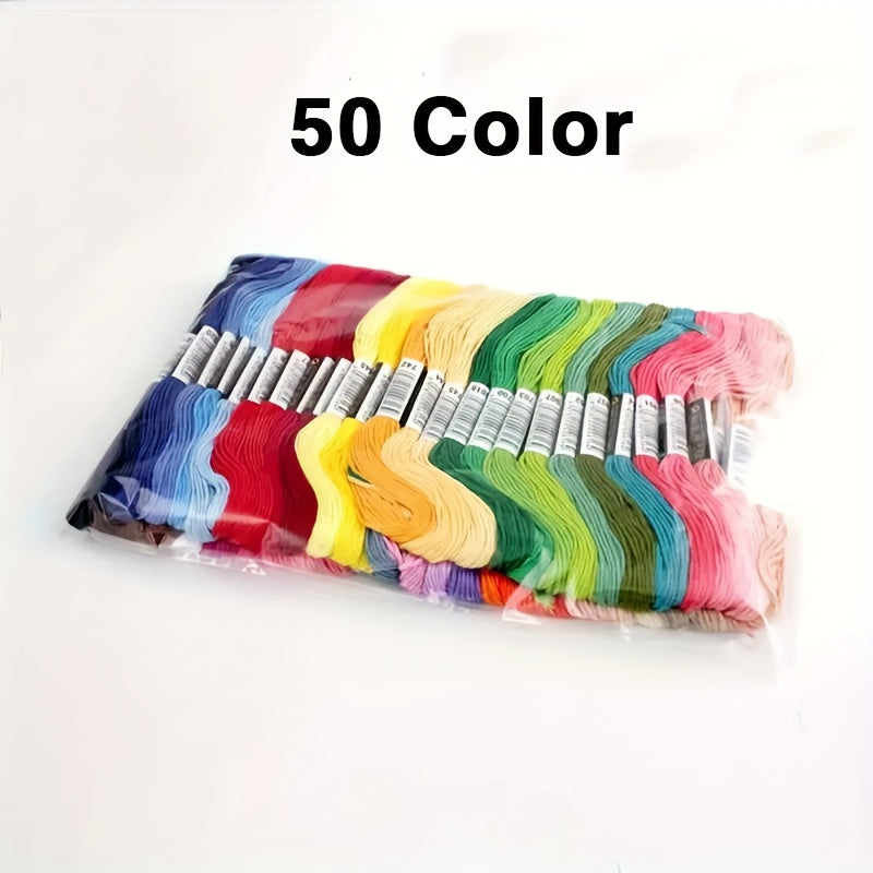 100pcs Embroidery Floss Rainbow Cross Stitch Threads Friendship Bracelets Crafts