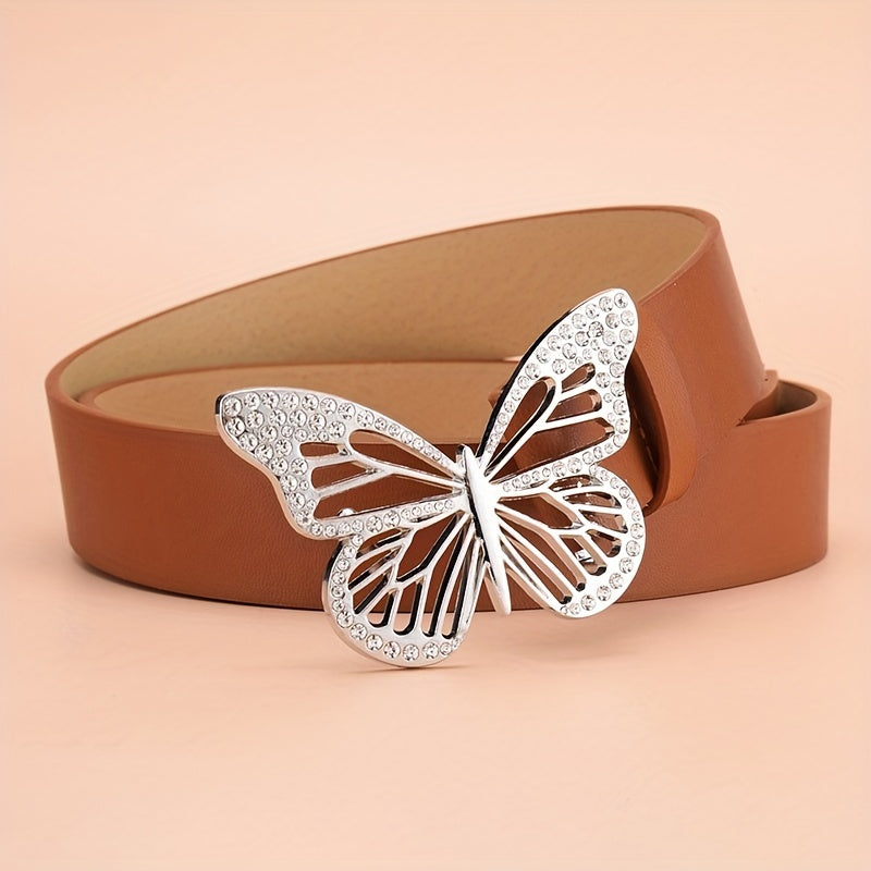 Vintage Rhinestone Butterfly Belt for Women