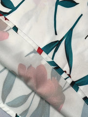 Colorblock Floral Print Criss Cross Maxi Dress
