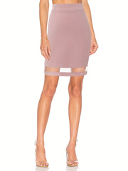 Sexy Mesh High Waist Mini Skirt