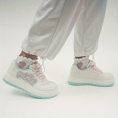 Letter Patched Stylist Skate Shoes for Women