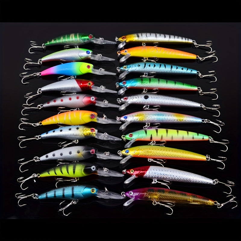 Bionic Minnow Fishing Lures 20pcs Set Hard Baits For Carp Fishing