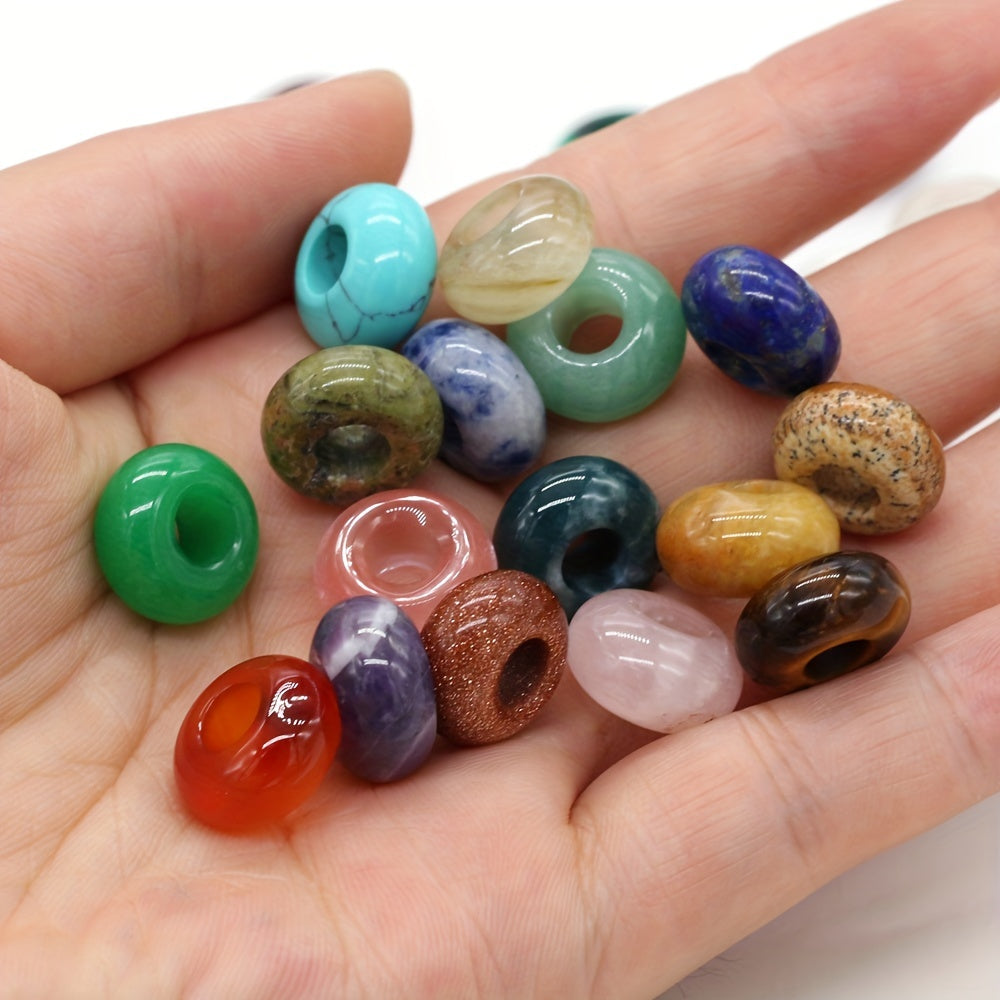 1pc 14 8MM Large Hole Natural Stone Beads for DIY Jewelry