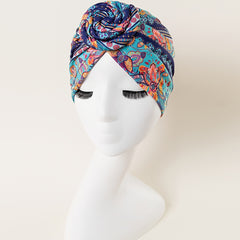 Pre-tied Print Turban Head Wrap Cap Head Wrap Print Scrunchie Turbans Beanie