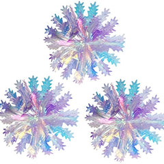 Iridescent Snow Ball Ornament Hanging Decoration Set of 3