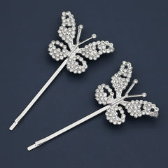 Butterfly Crystal Bridal Hair Accessories Wedding Rhinestones Hair Clips